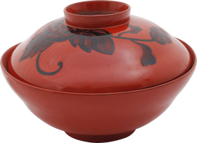 JAPANESE LACQUER BOWL AND COVER MEIJI PERIOD, 1867-1912