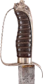 FINE AUSTRIAN SILVER HILTED CAVALRY SWORD C.1750-60