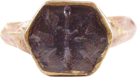 BYZANTINE WEDDING RING, 6TH-7TH CENTURY AD, SIZE 8 ½