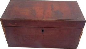 ENGLISH MAHOGANY TEA CADDY