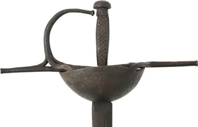17th CENTURY CARIBBEAN CUP HILTED RAPIER