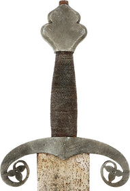 ANTIQUE OR VINTAGE COPY OF A SPANISH BROADSWORD OF 1550
