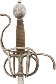 RARE EUROPEAN SWEPT HILTED RAPIER C.1600-40