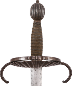 AN ITALIAN CRAB CLAW BROADSWORD DATED 1644