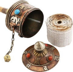 TIBETAN PRAYER WHEEL, 17th-19th CENTURY - Fagan Arms