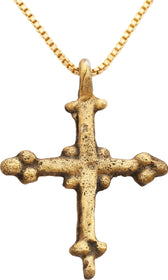 FINE EARLY CHRISTIAN CROSS NECKLACE 9-11 CENTURY AD