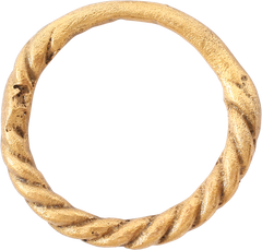 FINE VIKING ROPED OR TWIST WEDDING RING, C.866-1067 AD, SIZE 5 - Fagan Arms