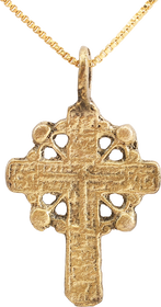 SUPERB EASTERN EUROPEAN CROSS NECKLACE, 17TH-18TH CENT