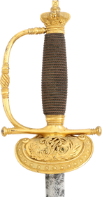 BRITISH COURT SWORD FOR A MEMBER OF THE ROYAL HOUSEHOLD, VICTORIAN PERIOD