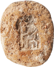 AN EGYPTIAN TERRACOTTA AMULET MOLD