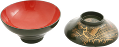 FINE JAPANESE LACQUERED BOWL AND COVER, OWAN - Fagan Arms