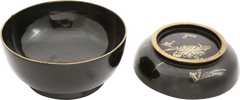 JAPANESE LACQUER BOWL, OWAN. MEIJI PERIOD, BEFORE 1912 - Fagan Arms