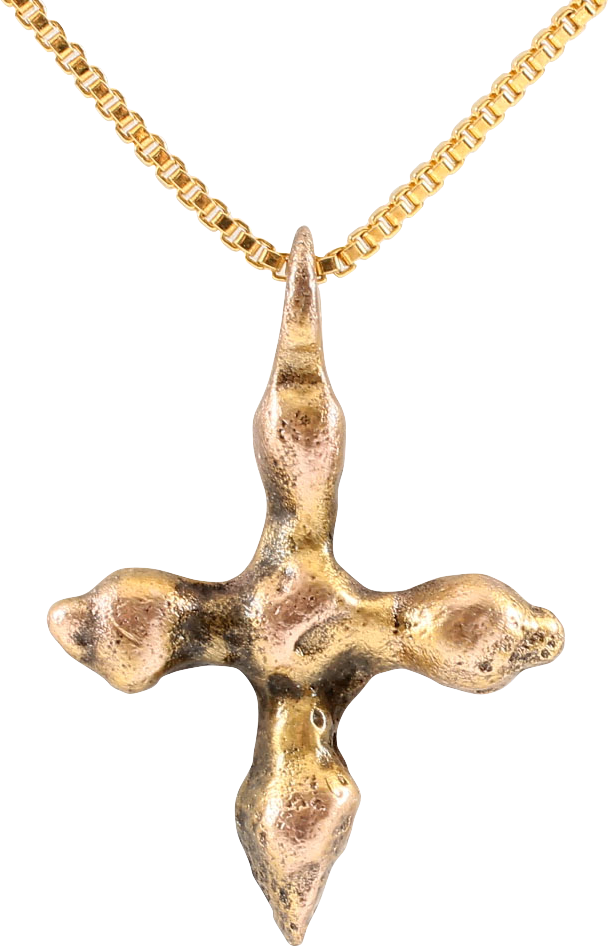 MEDIEVAL CHRISTIAN CROSS NECKLACE, C.800-1000 AD - Fagan Arms
