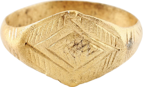 GOTHIC EUROPEAN MAN'S RING, SIZE 11 1/4