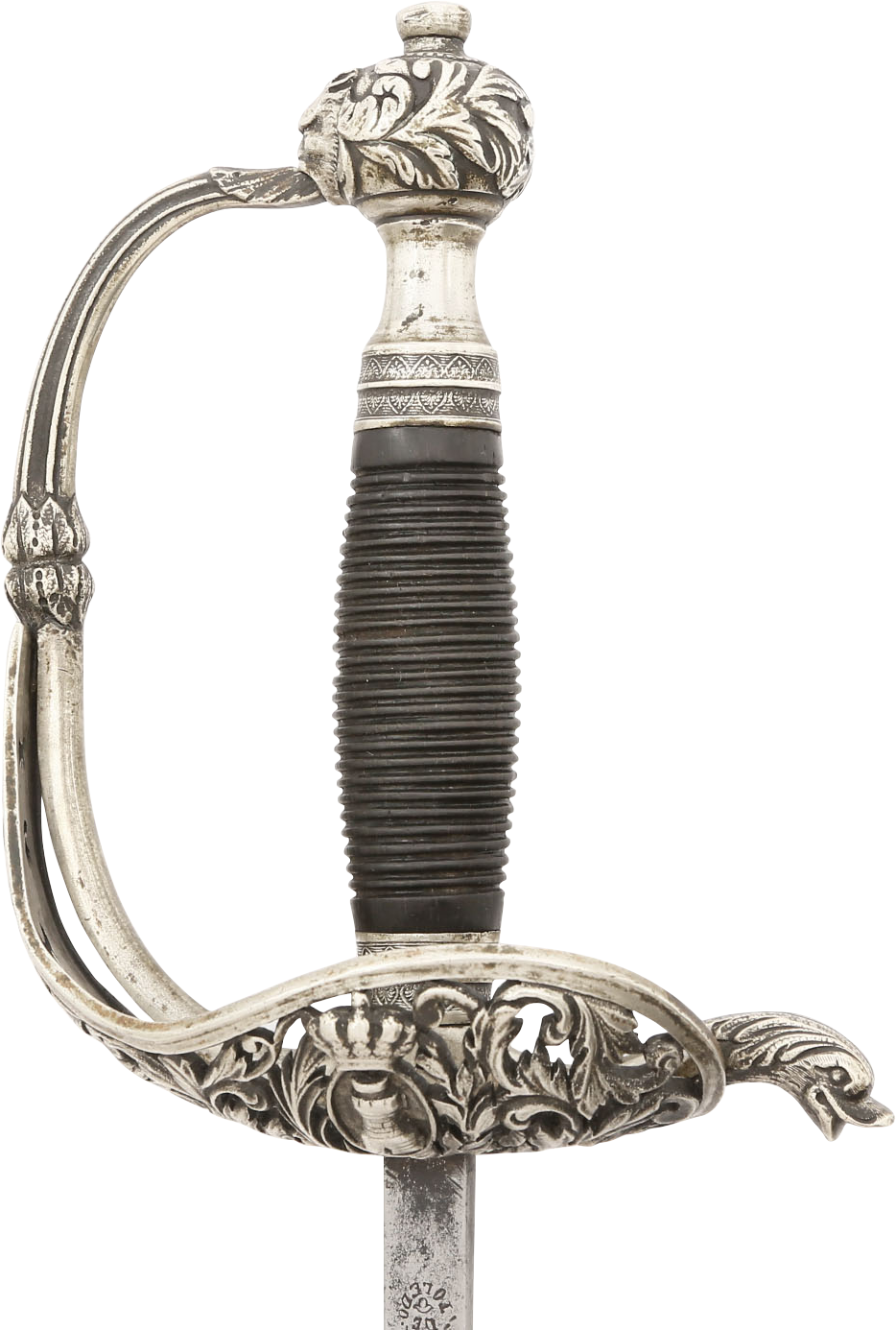 SPANISH 1860 PATTERN SILVER HILTED OFFICER’S SWORD - Fagan Arms
