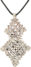 COPTIC SILVER CROSS, ETHIOPIA, 19TH CENTURY