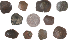 BYZANTINE CUP COINS