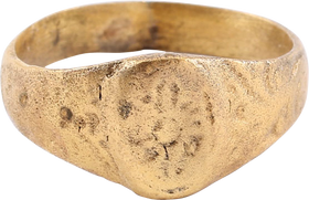 FINE MEDIEVAL EUROPEAN RING, SIZE 9