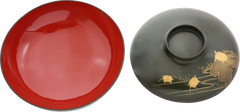 JAPANESE LACQUER BOWL AND COVER. - Fagan Arms