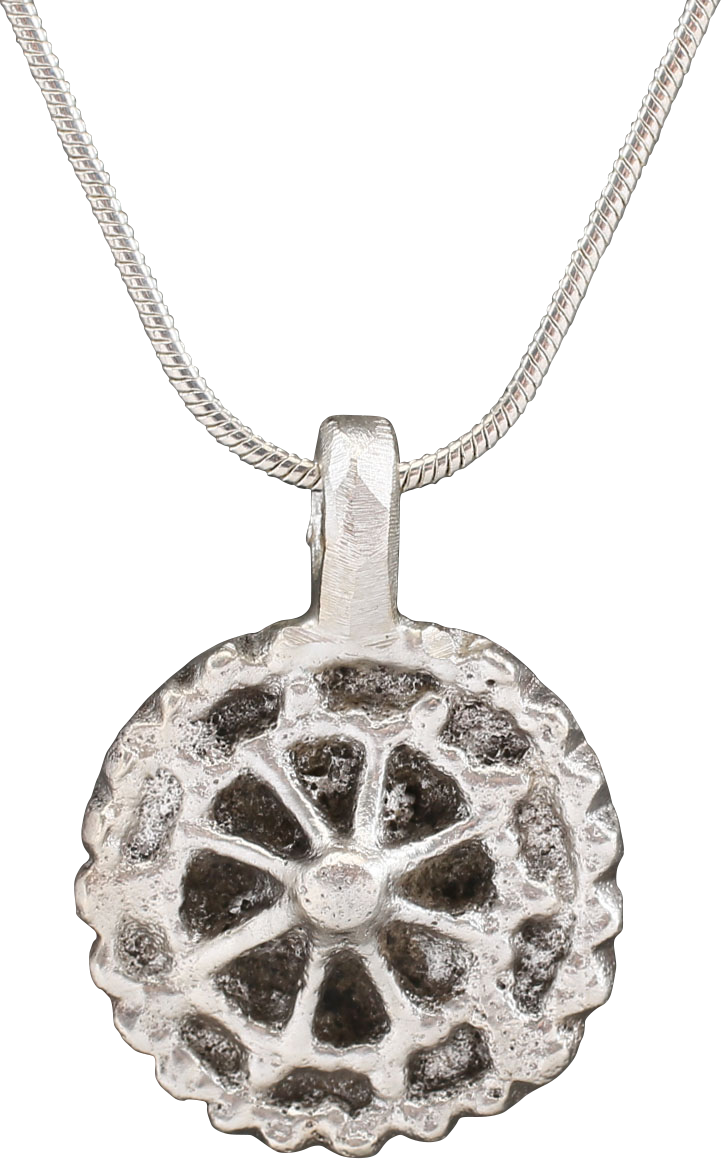 ROMAN WHEEL OF FORTUNE AMULET NECKLACE, 5TH-7TH CENTURY AD - Fagan Arms