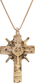 SUPERB EASTERN EUROPEAN CROSS NECKLACE, 17TH-18TH CENTURY