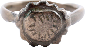 MEDIEVAL “BLESSING” RING, 10TH-16TH CENTURY AD, SIZE 3 ½
