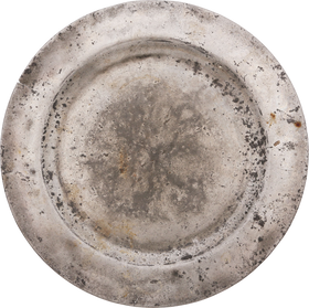 EARLY ENGLISH PEWTER PLATE FROM THE MOVIES! C.1750-1800