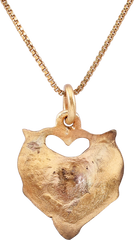 RARE ANCIENT VIKING HEART PENDANT NECKLACE, C.850-1050 AD - Fagan Arms