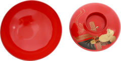 JAPANESE LACQUERED BOWL, OWAN. MEIJI PERIOD, BEFORE 1912 - Fagan Arms