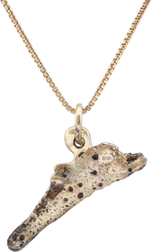 GREEK/UKRAINE BRONZE DOLPHIN PENDANT NECKLACE, 5TH-4TH CENTURY BC