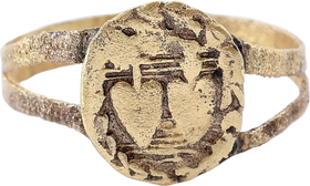 ANTIQUE MARITIME RING, 18TH-EARLY 19TH CENTURY 9 3/4