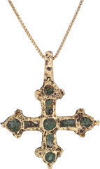 MEDIEVAL RUSSIAN ENAMELED CROSS NECKLACE, 10TH-13TH CENTURY - Fagan Arms