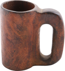 COLONIAL AMERICAN WOOD MUG, NOGGIN, 18TH CENTURY - Fagan Arms