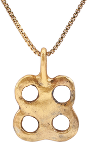 FRENCH QUATRAFOIL PENDANT NECKLACE C.1500 JEWELRY