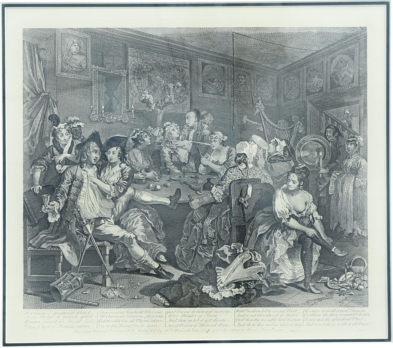 William Hogarth” A Rake’s Progress, Plate 3, The Orgy - Fagan Arms