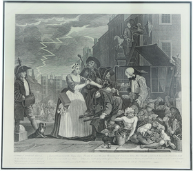 William Hogarth” A Rake’s Progress, Plate 4, The Arrest