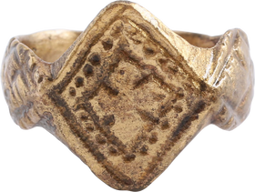 MEDIEVAL EUROPEAN RING 14TH-16TH CENTURY, Size 9