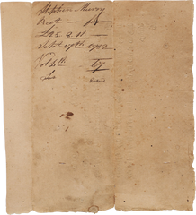 REVOLUTIONARY WAR PAY RECEIPT 1782 - Fagan Arms