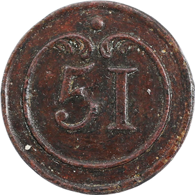 FINE FRENCH INFANTRY SLEEVE BUTTON FROM THE BATTLE OF WATERLOO