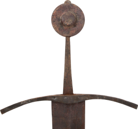 EXCELLENT VINTAGE/ANTIQUE REPRODUCTION OF A KNIGHTLY BROADSWORD C.1300