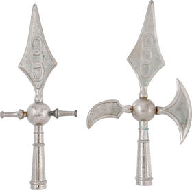 VICTORIAN CEREMONIAL POLE ARM HEADS
