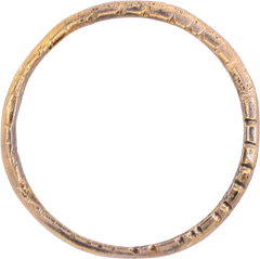 RARE VARIATION VIKING WEDDING RING, 850-1050 AD 8 1/4 - Fagan Arms