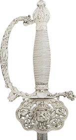 FINE SILVERED HILT SPANISH SMALLSWORD C.1820-40