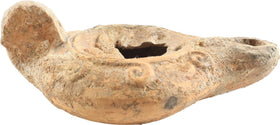 Victorian morality! ROMAN TERRACOTTA OIL LAMP C.100-200 AD