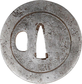 17th CENTURY IRON TSUBA