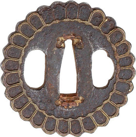 17th CENTURY IRON TSUBA