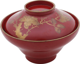 JAPANESE LACQUER BOWL AND COVER