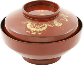 JAPANESE LACQUERED COVERED BOWL