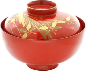 JAPANESE LACQUERED COVERED BOWL