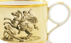 WORCESTER PORCELAIN COFFEE CUP AND SAUCER C.1810 - Fagan Arms
